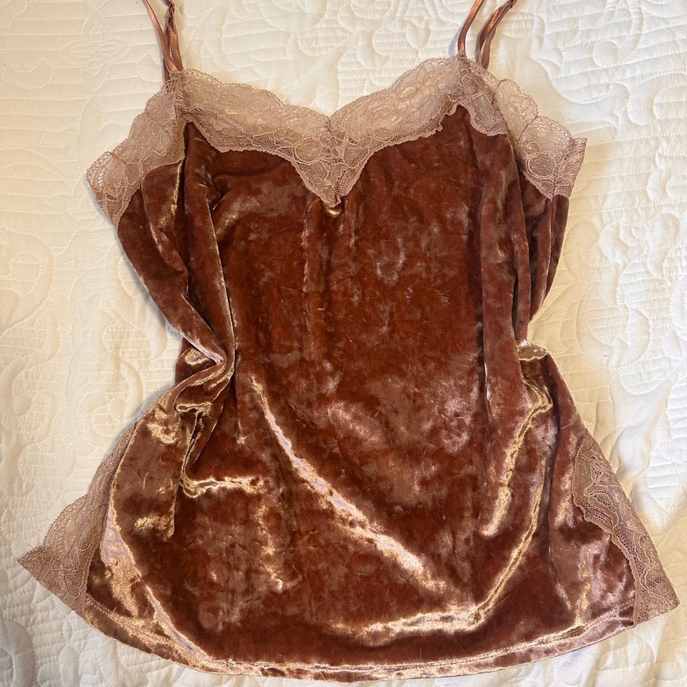 Velvet and Lace Camisole Top